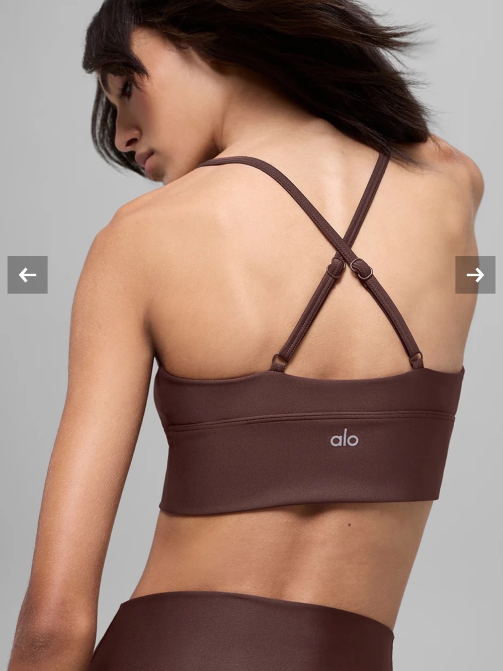 Alo Airlift Divine Bra - XS Brown - Picture 2 of 5